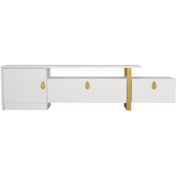 Meuble TV Aramis - Blanc/or Meuble TV Aramis - Blanc/or