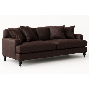 Soffa Dalton 225 cm - Mörkbrun läderimitation Soffa Dalton 225 cm - Mörkbrun läderimitation