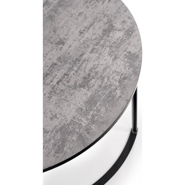Table basse Macao Ø80 cm - Gris/noir Table basse Macao Ø80 cm - Gris/noir