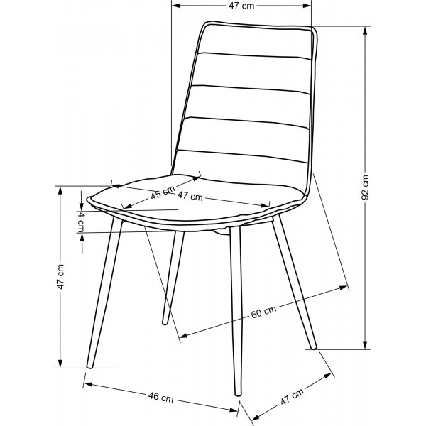 Chaise de salle  manger Cadeira 493 - Jaune