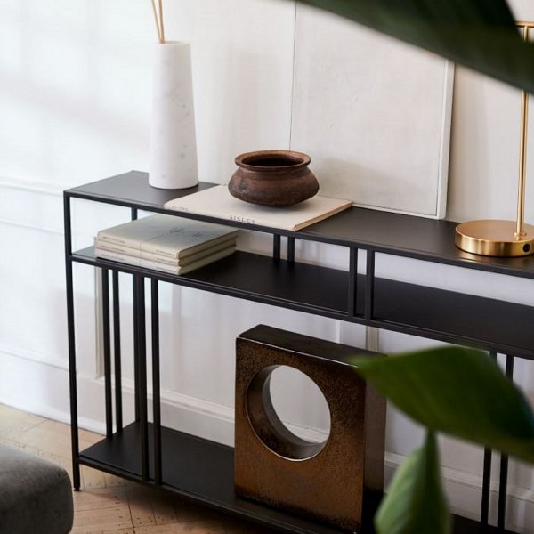 Vendela consoletafel 110 x 30 cm - Zwart