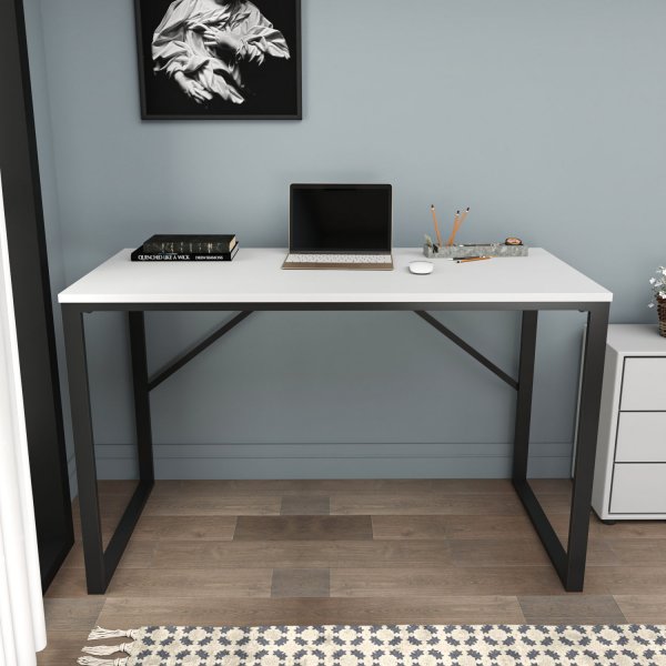 Bureau Layton 120 x 60 cm - Noir/blanc Bureau Layton 120 x 60 cm - Noir/blanc
