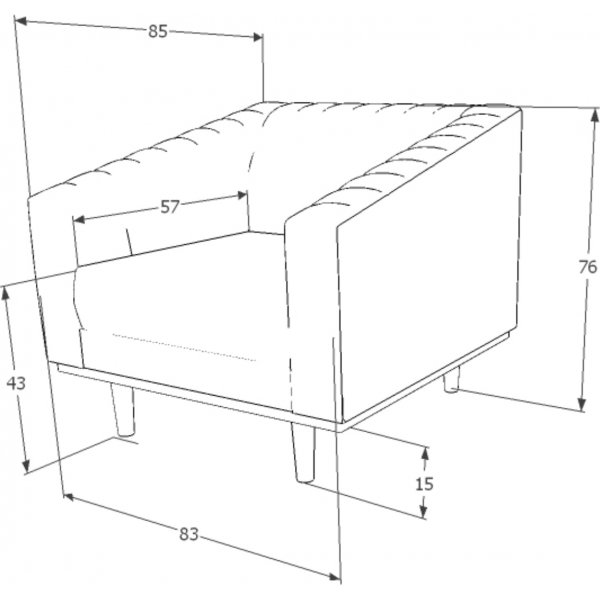 Alden fåtölj - Orange sammet Alden fåtölj - Orange sammet