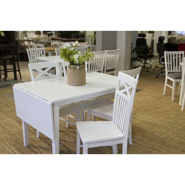 Sander bord med klaff - Vit - 75/110 cm