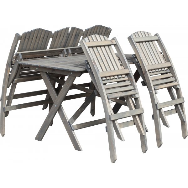 Haväng matgrupp (soffa med 2 stolar och bord) - Grå Haväng matgrupp (soffa med 2 stolar och bord) - Grå