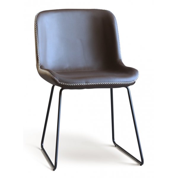 Groupe de salle  manger Texas avec 8 chaises de salle  manger Texas PU marron + table  manger Texas blanchie  la chaux 200x1