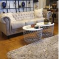 Kundbild Ashford 3-sits chesterfield i beige sammet: Jätte fint.