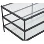 Tiffany Inca soffbord 120 x 51 cm - Svart / Glasskiva + Textilskydd fr mbler
