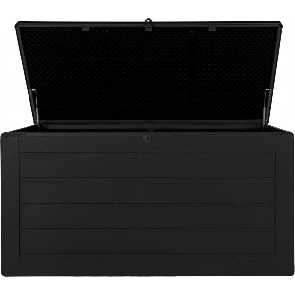 Dubrovnik dynbox 146,5 x 71 x 75 cm 680 liter - Svart plast Dubrovnik dynbox 146,5 x 71 x 75 cm 680 liter - Svart plast