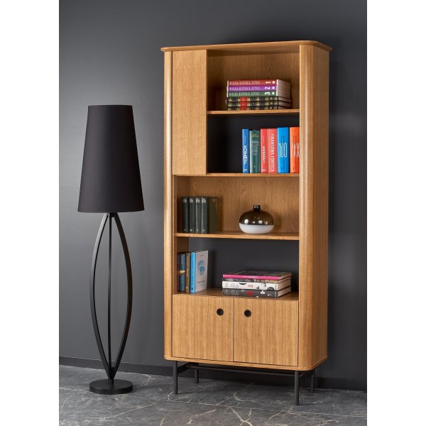 Giga bokhylla 97 cm - Ek/svart Giga bokhylla 97 cm - Ek/svart