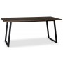 Edge matbord 140x90 - Brownstained fishbone