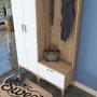 Esa hallmbel 120 x 37,5 x 240 cm - Valnt/vit