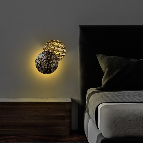 Yosma vägglampa - Svart/guld Yosma vägglampa - Svart/guld