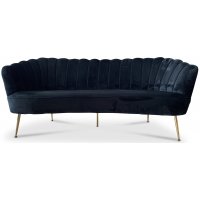 Snäckan 3-sits soffa - Svart sammet / Mässing Snäckan 3-sits soffa - Svart sammet / Mässing