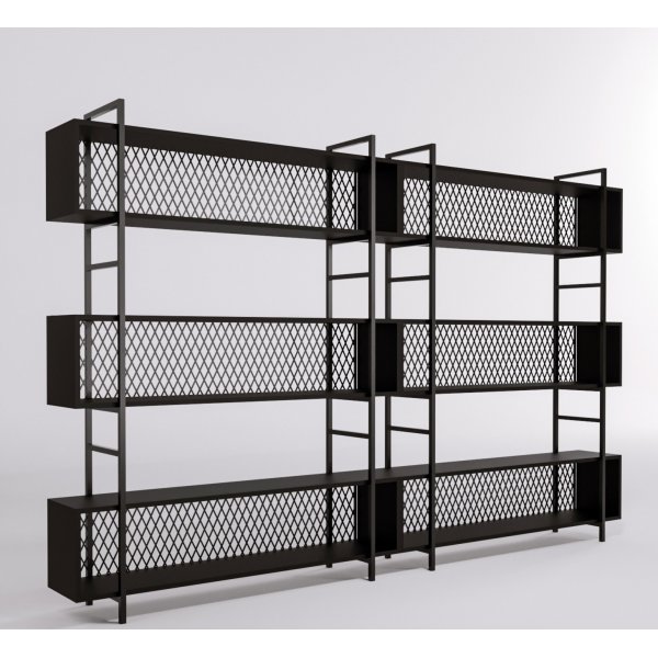 Bibliothèque Araf 280 cm - Noir Bibliothèque Araf 280 cm - Noir