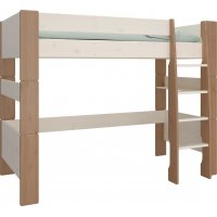 For kids loftsäng 207,5 x 111,5 x 164,5 cm - Whitewash/grå/brun For kids loftsäng 207,5 x 111,5 x 164,5 cm - Whitewash/grå/brun