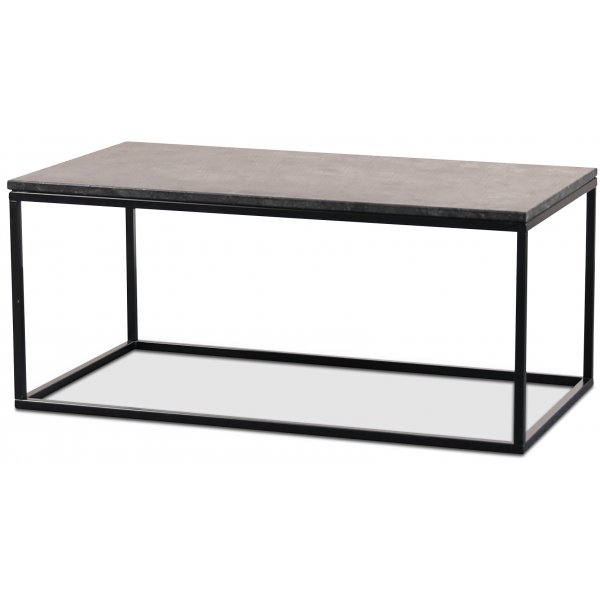 Soffbord 110x60 cm - Donau Granit / Svart metall