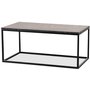 Soffbord 110x60 cm - Donau Granit / Svart metall