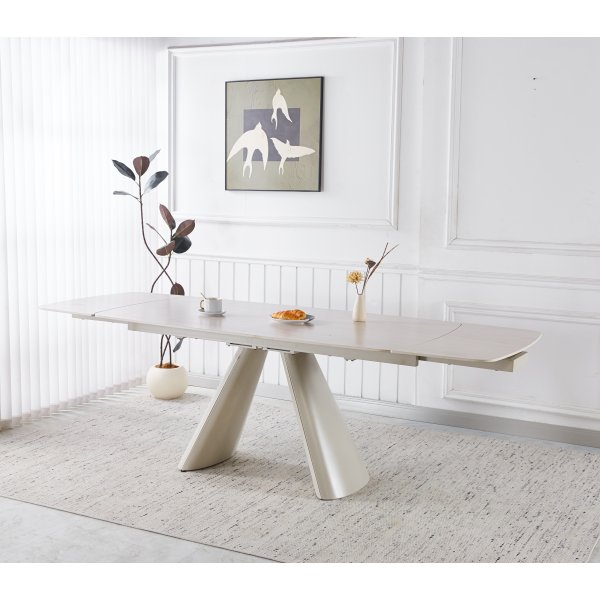 Saturnus matbord förlängningsbart 165-240 cm - Beige travertin Saturnus matbord förlängningsbart 165-240 cm - Beige travertin
