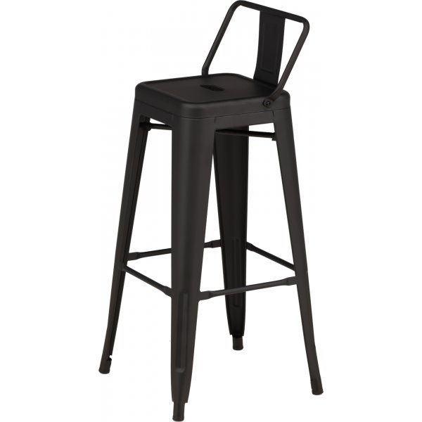 Tabouret de bar plat Tempe - Noir