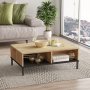 Luvio soffbord 18, 90x60 cm - Ek/svart