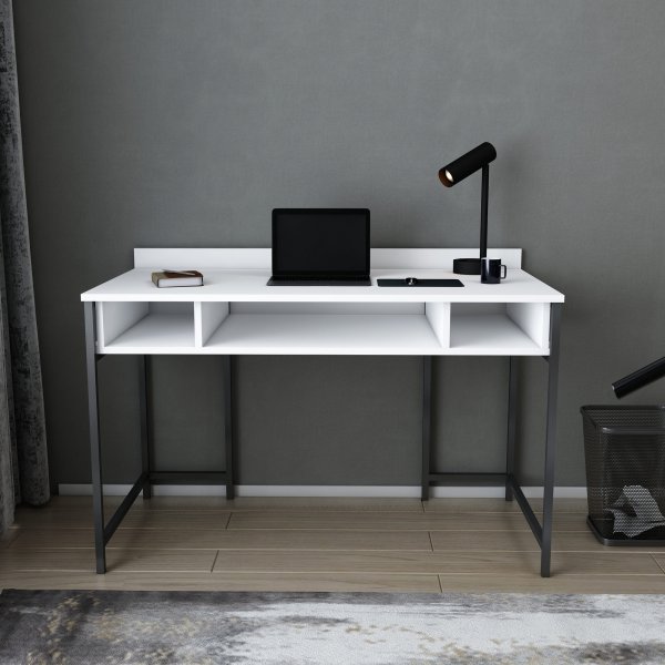 Alma skrivbord 120 x 60 cm - Svart/vit Alma skrivbord 120 x 60 cm - Svart/vit