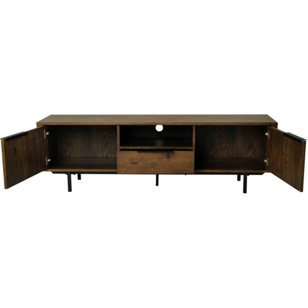 Baxter TV-bänk - Brunbetsad ekfanér Baxter TV-bänk - Brunbetsad ekfanér