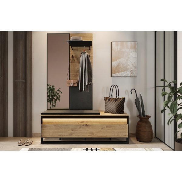 Quant smalle spiegel - Zwart Quant smalle spiegel - Zwart