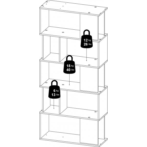 Bibliothque Maze - Chne/noir