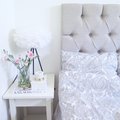 Kundbild Sam sänggavel (vägghängd) 180x70 cm - Beige (Tyg): Vårat sovrum