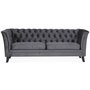 Chesterfield Liverpool 3-sits soffa - mrkgr sammet