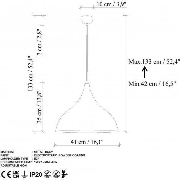 Tigris taklampa - Vintage Tigris taklampa - Vintage