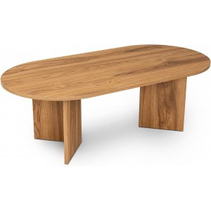 Ovale salontafel 120 x 60 cm - Bruin