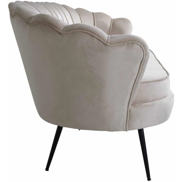 Ballini 3-sits soffa - Beige sammet