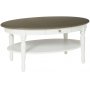Alexandra ovalt soffbord - Vit/gr Vintage