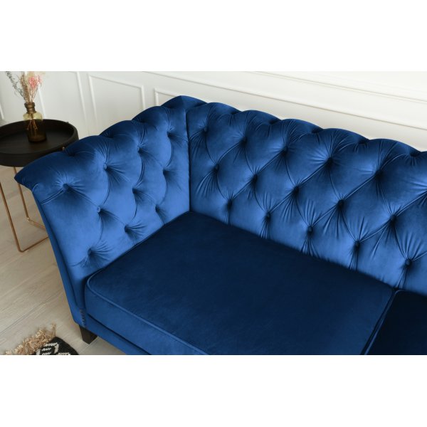 Bank 3-zits Chesterfield Blauw - Milton + Vlekverwijderaar voor meubels