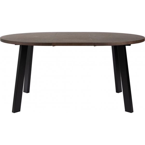 Table à manger pliante 120-200 x 120 cm - Placage chêne laqué marron Table à manger pliante 120-200 x 120 cm - Placage chêne laqué marron