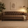 Chesterfieldsoffa 3-sits brun vintage 225 cm bred