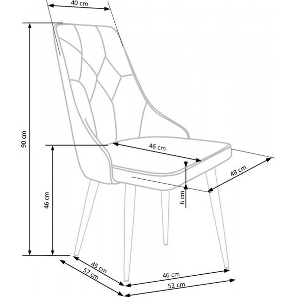 Chaise de salle à manger Cadeira 365 - Vert Chaise de salle à manger Cadeira 365 - Vert