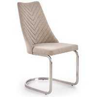 Percival matstol - Beige PU / Krom Percival matstol - Beige PU / Krom