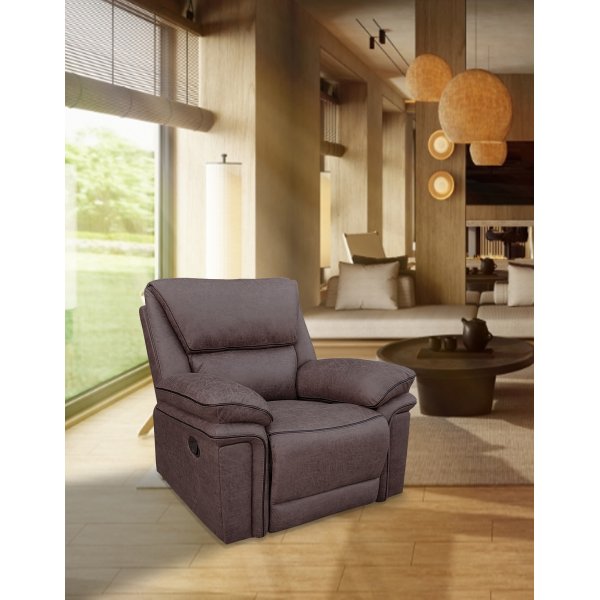 Reclinerfåtölj brun (Mikrofiber) - Riverdale Reclinerfåtölj brun (Mikrofiber) - Riverdale