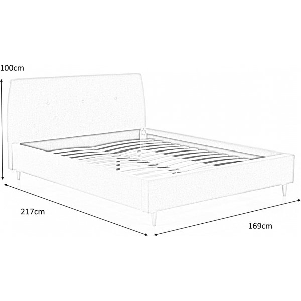 Harrison bedframe 160x200 cm - Grijs + Textielreiniging voor meubels