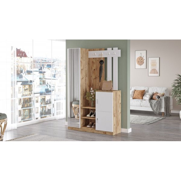 Meuble d\\\'entre Roger - Pin/blanc