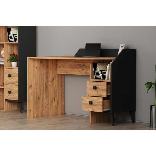 Seren bureau 120 x 55 cm - Grenen/zwart