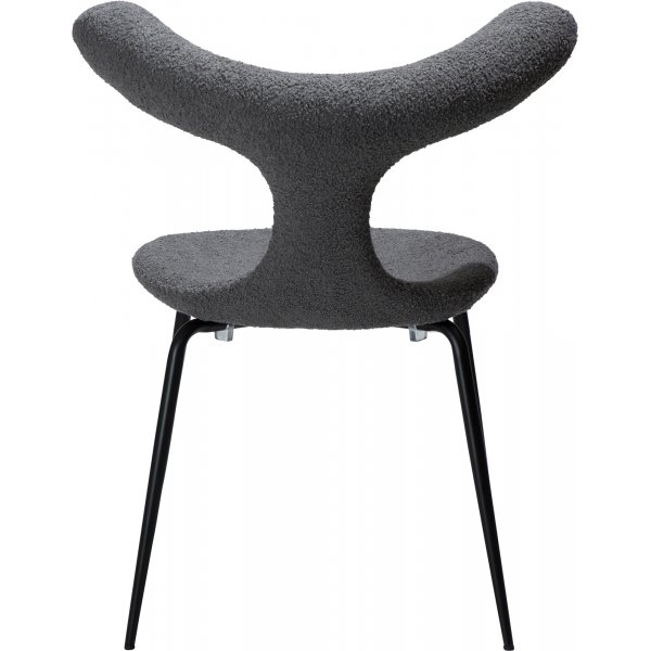 Chaise de salle à manger Bull - Pierre bouclée/noir Chaise de salle à manger Bull - Pierre bouclée/noir