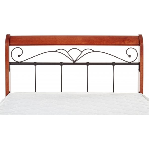 Anika 90x200 cm bedframe - antiek kersen/zwart Anika 90x200 cm bedframe - antiek kersen/zwart