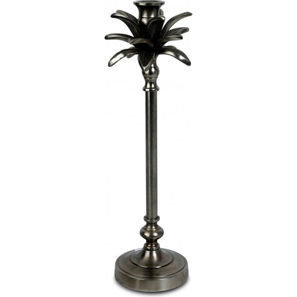 Ljusstake palm H50cm - Old silver