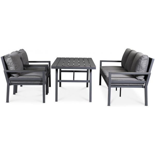 Samona utematgrupp i aluminium (1+1+3+bord) - Antracit Samona utematgrupp i aluminium (1+1+3+bord) - Antracit