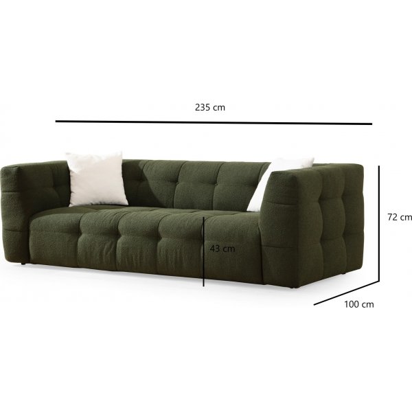 Canapé 3 places Cady - Vert Canapé 3 places Cady - Vert