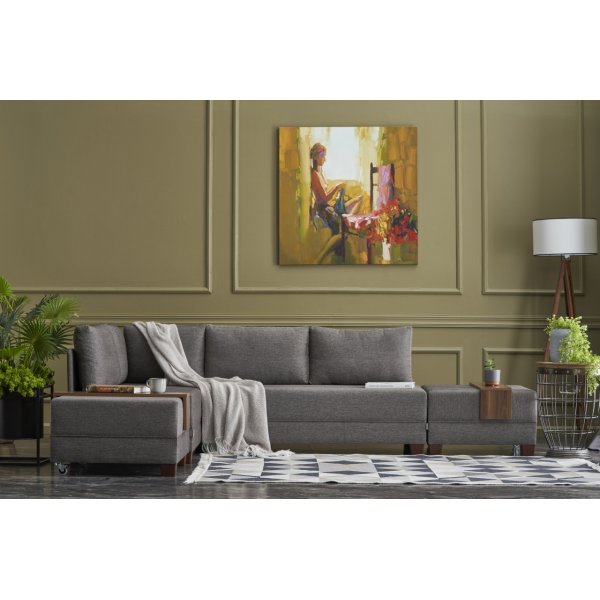 Canapé convertible d'angle Fly - Marron Canapé convertible d'angle Fly - Marron